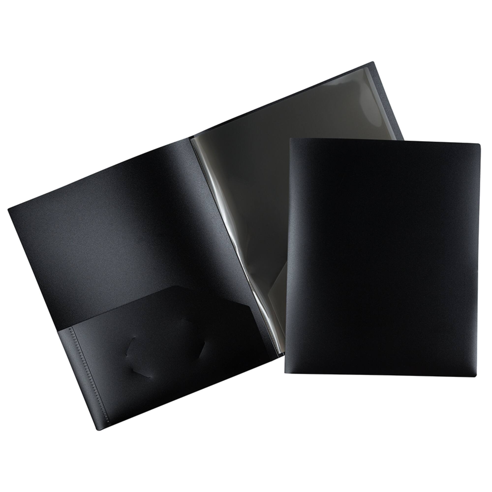 JAM Paper Heavy Duty Plastic 6-Pocket Folder